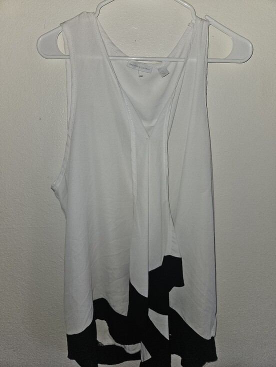 Tops - New York & Company Womans White/Black Tank Top Size Xl
